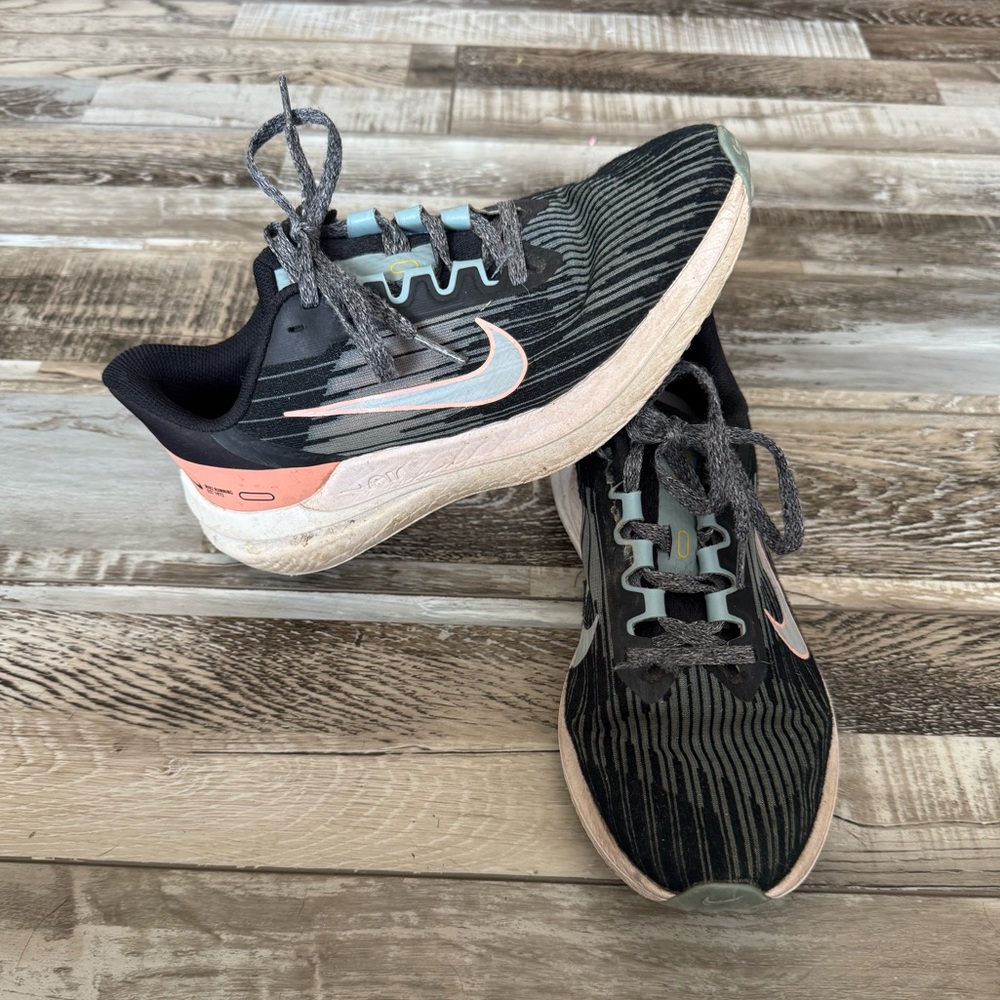 Nike Black and Pink Running Shoes
